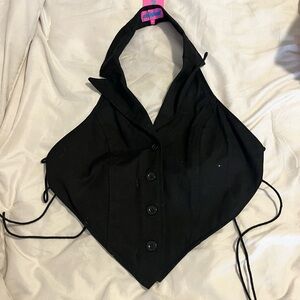 Black Halter Top